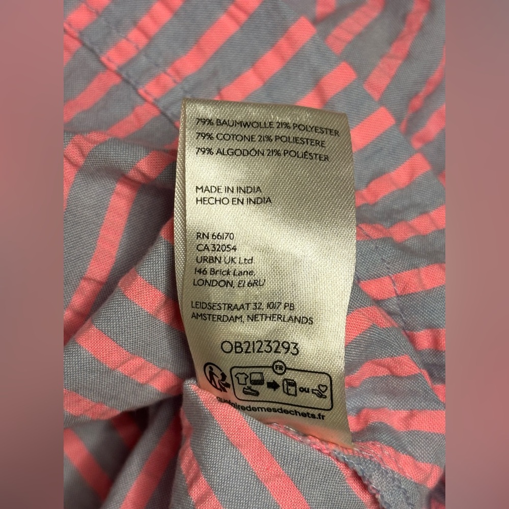 NWT! Maeve Puff-Sleeve Seersucker Blouse - Picture 8 of 8